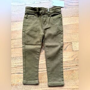 NWT Jamie Kay Twill Pants - Size 1Y (12 mos) - Olive Green